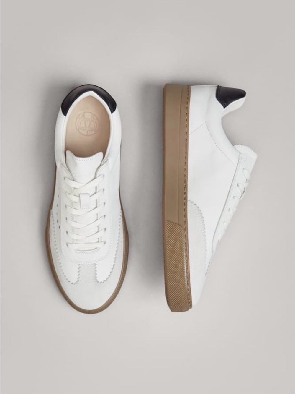Massimo Dutti White Leather Sneakers